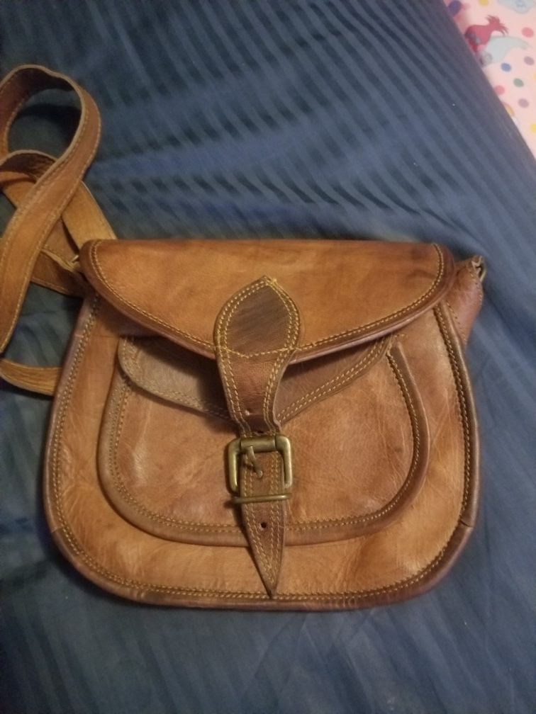 Women's Leather Vintage Messenger Crossbody Bag