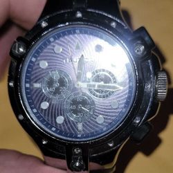 Men's Nautica Chrongraph Diver Style Watch Untested for Parts or Repair