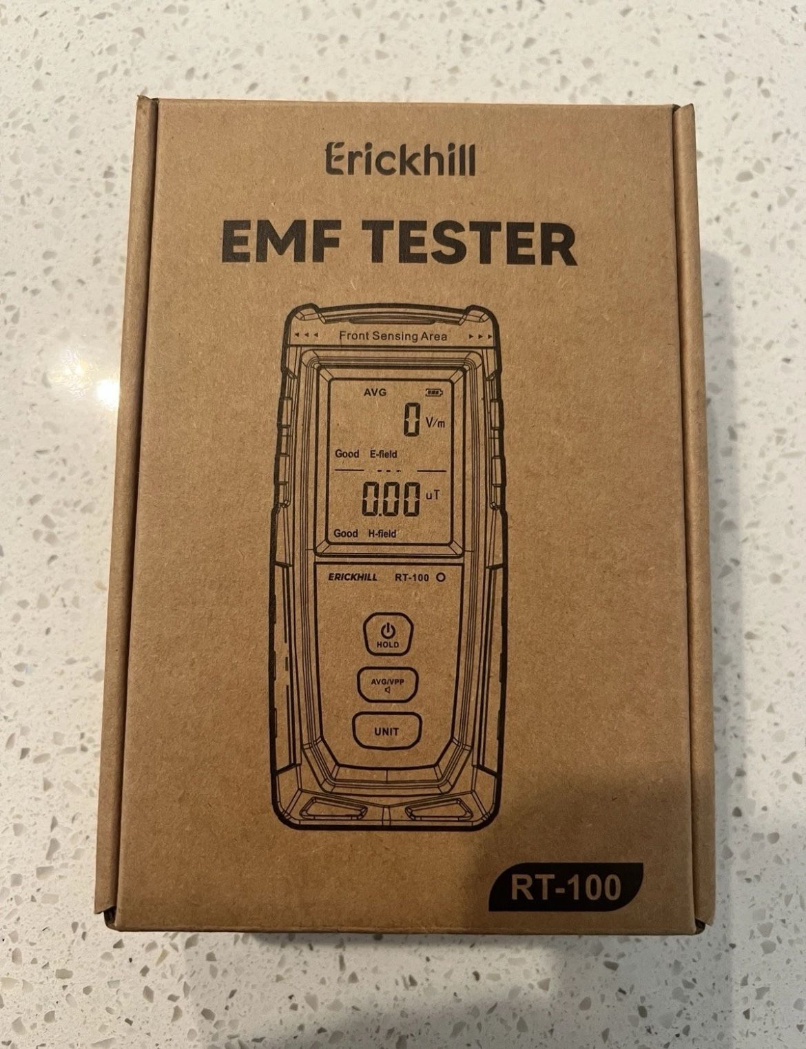 ERICKHILL ElectroMagnetic Field Tester RT-100 Hand-held Digital LCD EMF Detector