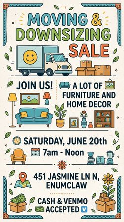 Moving & Downsizing Sale