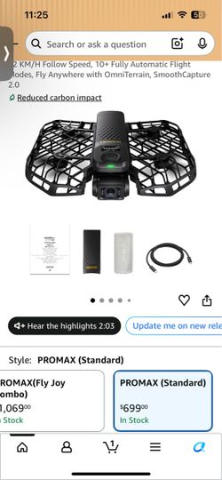 Brand new. HOVERAir X1 PROMAX Standard, 8K Action Flying Camera, Foldable Follow Drone