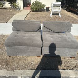FREE-Dark Grey Modular Sectional (2 Pieces) 