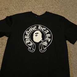 Bape X Chrome hearts Collab T Shirt Size Small Brand New With Bag 