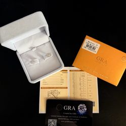 925 Sterling Silver Vvs1 Circle Earrings