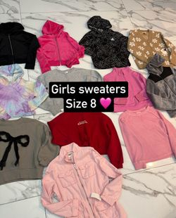 Girls sweaters size 8