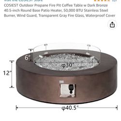 Fire Pit And Chairs Plus Propane Cover