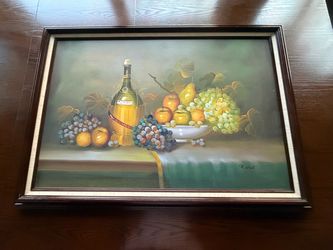 Large Classical Still Life Original Oil Painting