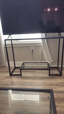 Black and Glass Console Table