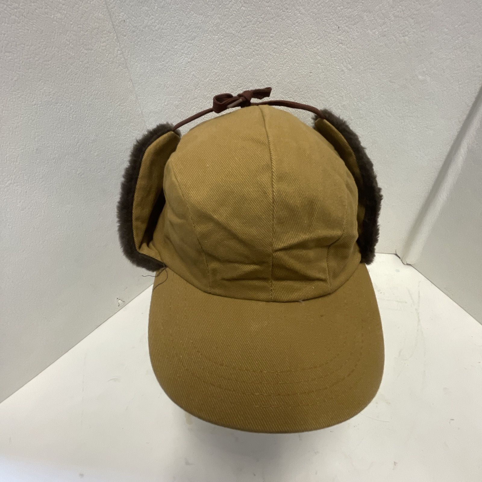Vintage Ear Flaps Winter Trapper Hat Cap Insulated Size Large USA Brown P Caps