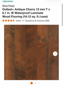🏠 Whole pallet this beautiful color hard to fine PERGO OUTLAST+ ANTIQUE CHERRY – 12MM WATERPROOF LAMINATE read all descriptions thank you