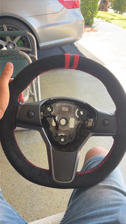 Tesla model 3 Alcantara steering wheel