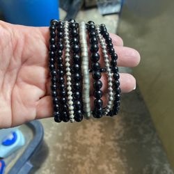 Black And Silver Bracelet 