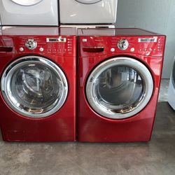 LG LARGE CAPACITY WASHER DRYER ELECTRIC SET 