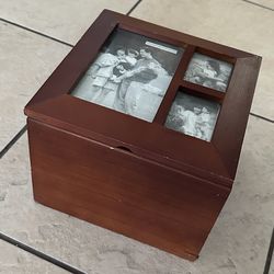 Melannco collage photo-storage box picture frame 70+ pictures 8x8x6