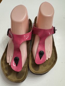 Pink Leather Birkenstock Slipper Size 38