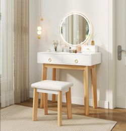 Vanity with chair