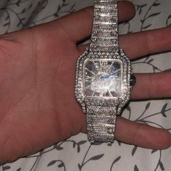 Skeleton Face Cartier Moissanite Watch