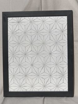 Black and White no. 1 Magnet Board, bulletin board, recycled/repurposed frame, chalk paint, home decor, home interior