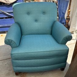 1950’s Blue Naugahyde Chair 