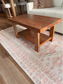 Pottery Barn Reed Rectangular Coffee Table (36")