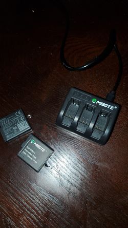 Gopro Batteries and charger for 3 batteries.