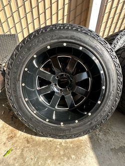 20 x 12 Moto Metal rims with copper Tires