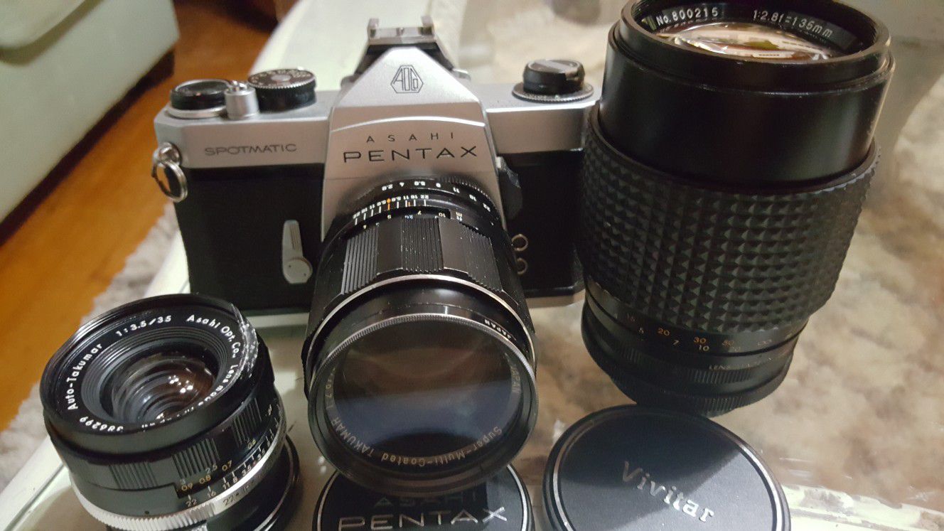 Pentax Spotmatic Camera & Lenses