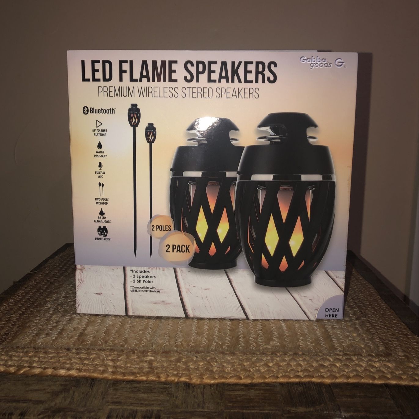 Gabbagoods bluetooth led hotsell dancing flame speakers