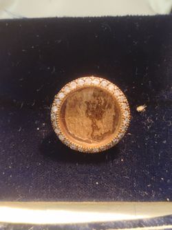 Continental Silver (.835 Silver)  Ring Featuring an unknown Coin