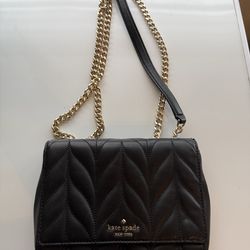 Kate spade crossbody shoulder bag quilted pillow black