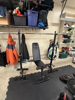 Bench, Heavy Boxing Bag, Pull up Stand