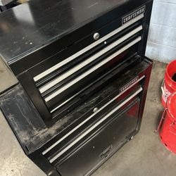 Craftsman tool box + 1/2in impact wrench + 3/8 electric ratchet