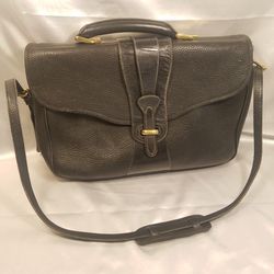 Messenger Cross Body Bag Dooney & Bourke Black Pebbled Leather
