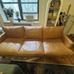 88” 3 Seat Leather Couch -$1000 OBO