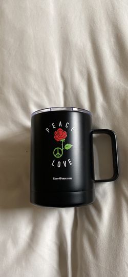 Peace & Love Mug/Coffee Cup + Stickers