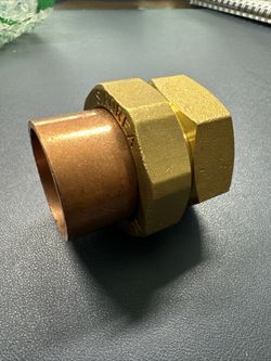 Lead Free Cast Brass Copper Union Fitting with Sweat Connects C x C - 1-1/2”