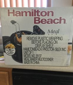 NEW IN BOX Hamilton Beach Meal Maker Multicooker 35137 black was a gift...Retails over $100