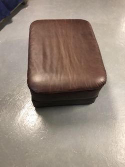 Leather ottoman