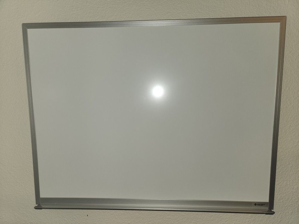 24" × 18" White Board With Marker Lip