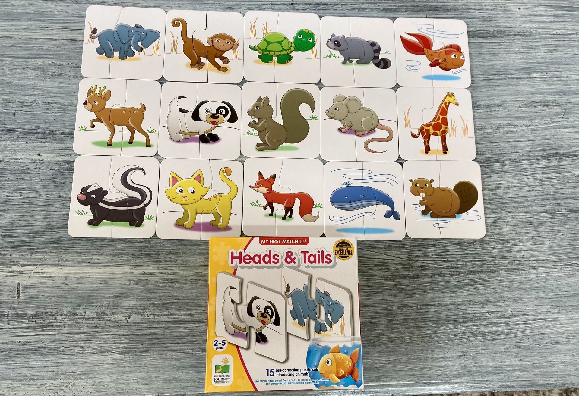 Animal Heads and Tails Toddler Puzzle