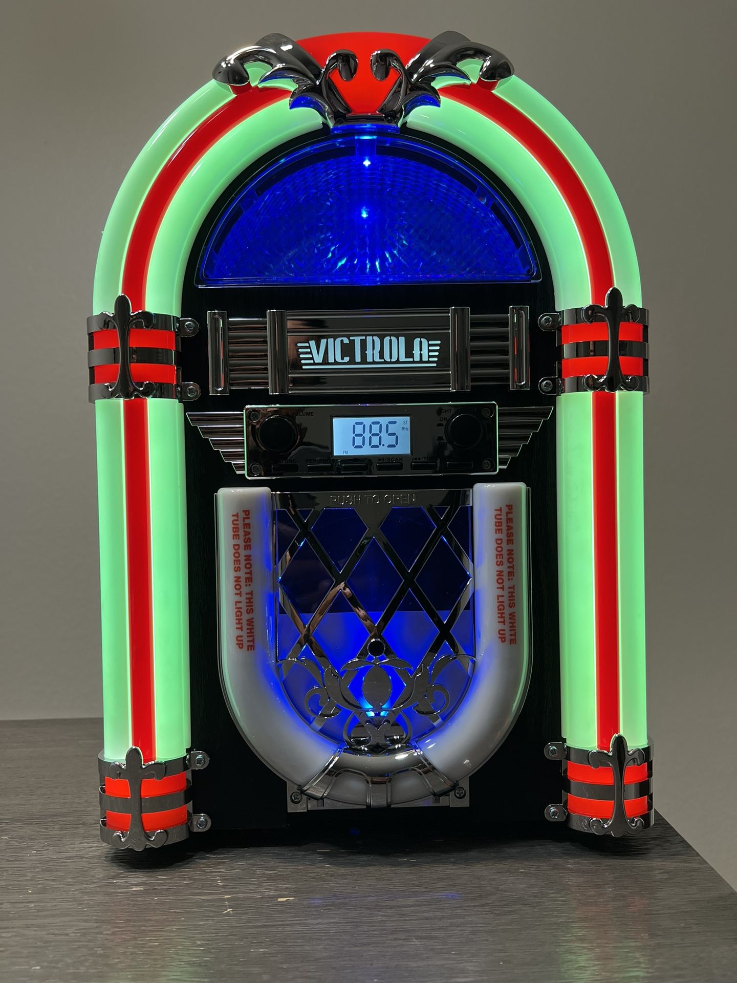 Victrola VJB-125 Retro Countertop Jukebox With CD Player and Bluetooth