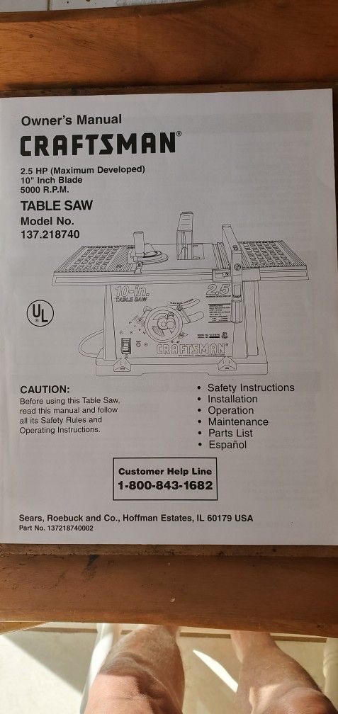 Table Saw Manual Free