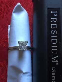 1.0 Carat Princess Cut In 14k White