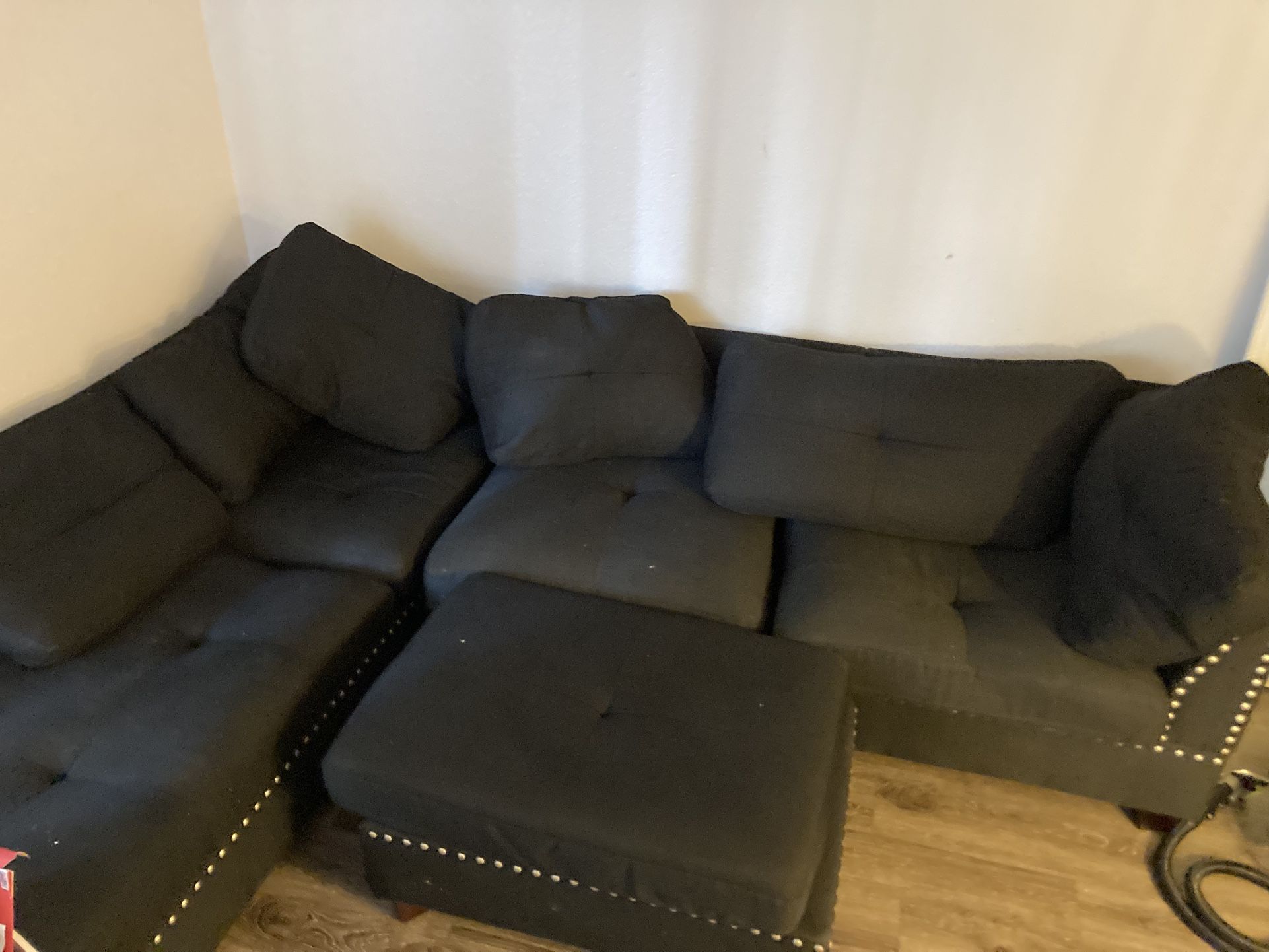 Modern Sofa Set With Ottoman (Free)