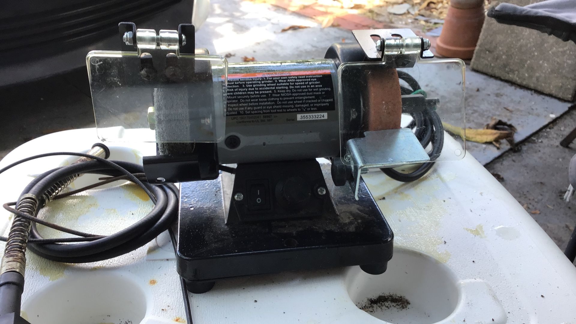 3” Bench Grinder w/ Rotary Attachment