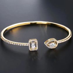  TRENDY DIAMOND CUT CUFF BRACELETS