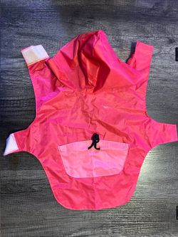 Pink Dog Raincoat with Hood and Pocket