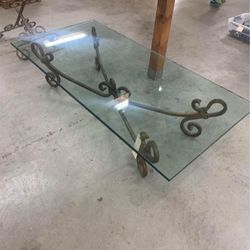 Vintage Spanish Style Glass Table