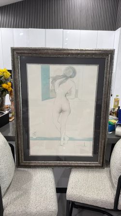 🖼️ Litografía/Serigrafía Vintage F.A. Firmada – Estilo Surrealista Moderno (1970) 🖼️