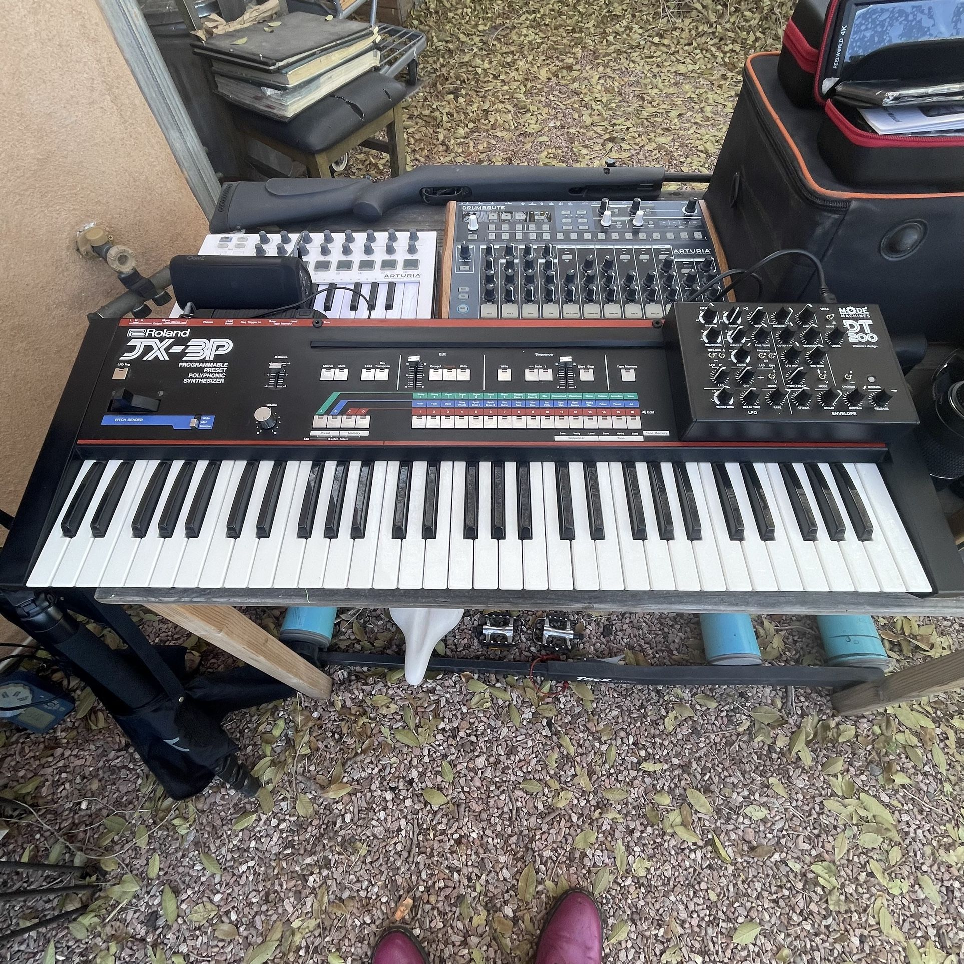 Roland JX-3P 61-Key Programmable Preset Polyphonic Synthesizer with DT-200 Programmer